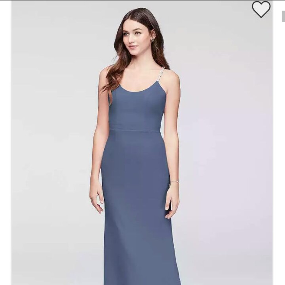 Brand New David’s Bridal steel blue dress